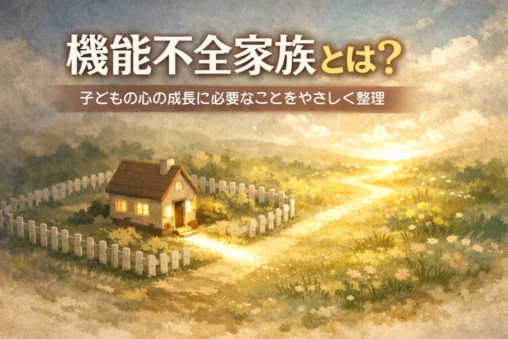 機能不全家族とは?子どもの心の成長に必要なことをやさしく整理