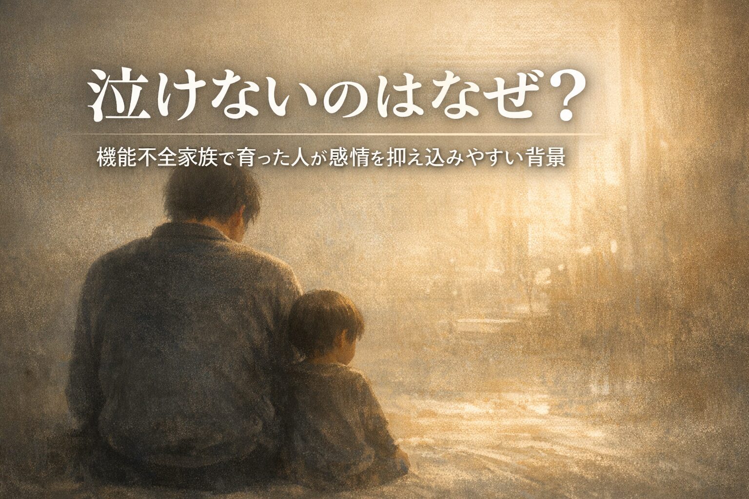 泣けないのはなぜ？｜機能不全家族で育った人が感情を抑え込みやすい背景