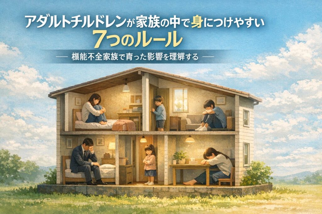 アダルトチルドレンが家族の中で身につけやすい7つのルール｜機能不全家族で育った影響を理解する
