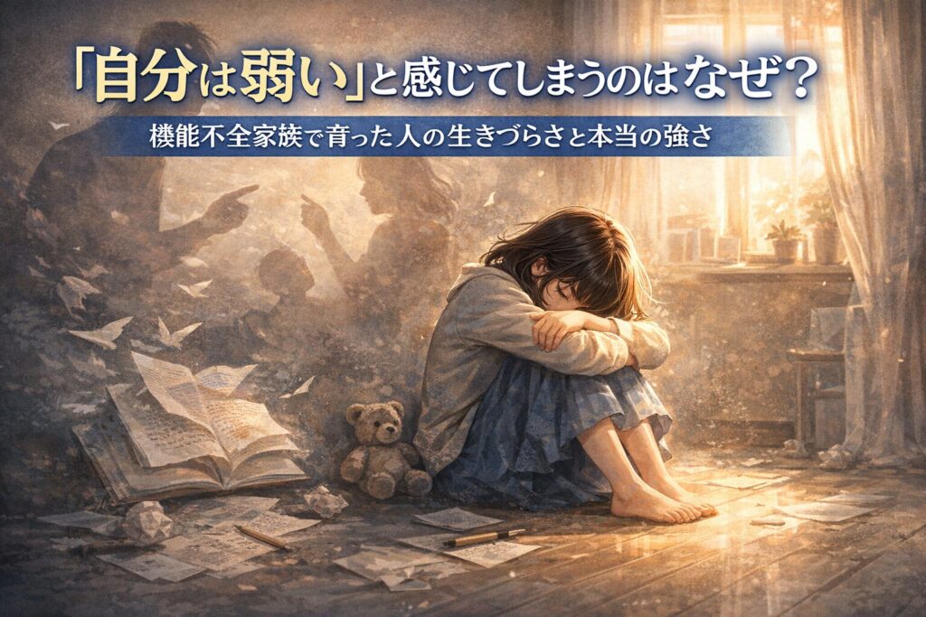 「自分は弱い」と感じてしまうのはなぜ？｜機能不全家族で育った人の生きづらさと本当の強さ