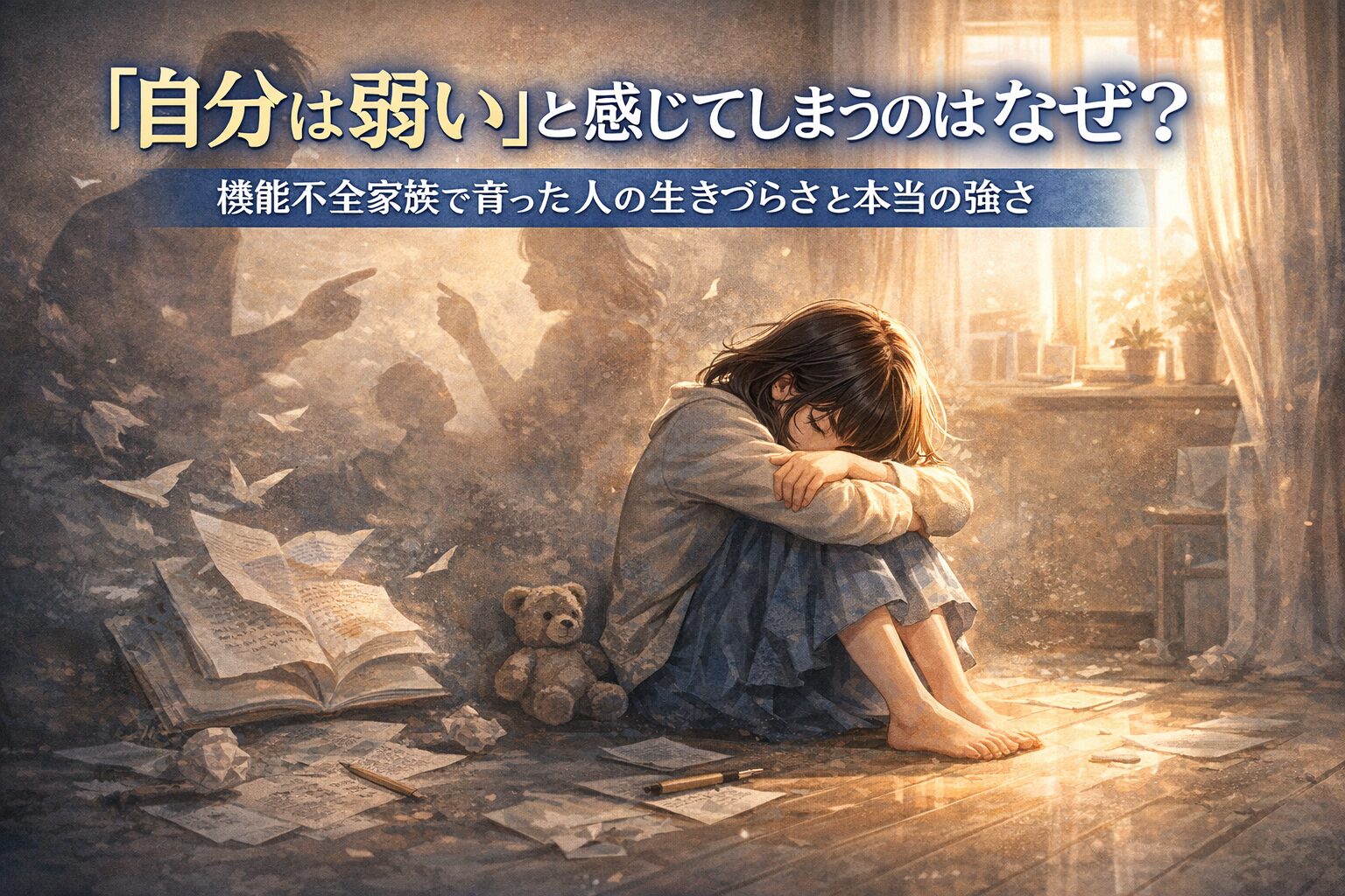 「自分は弱い」と感じてしまうのはなぜ？｜機能不全家族で育った人の生きづらさと本当の強さ