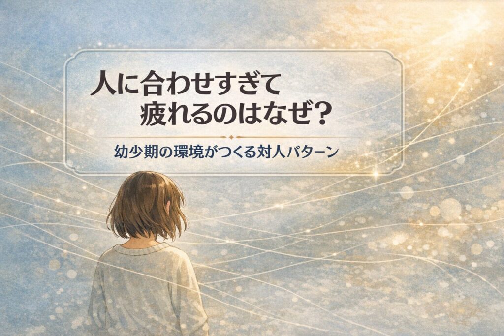 人に合わせすぎて疲れるのはなぜ？｜幼少期の環境がつくる対人パターン