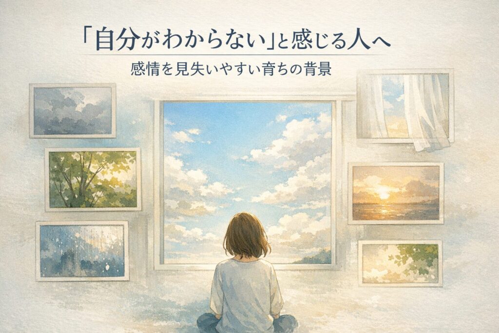 「自分がわからない」と感じる人へ｜感情を見失いやすい育ちの背景