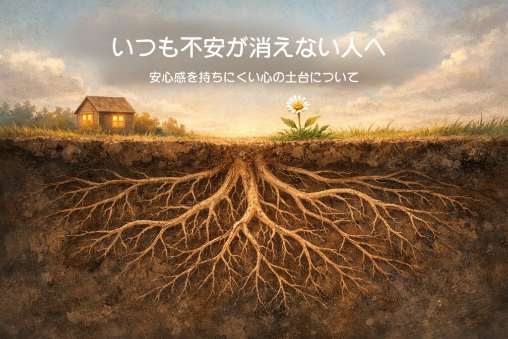 いつも不安が消えない人へ｜安心感を持ちにくい心の土台について